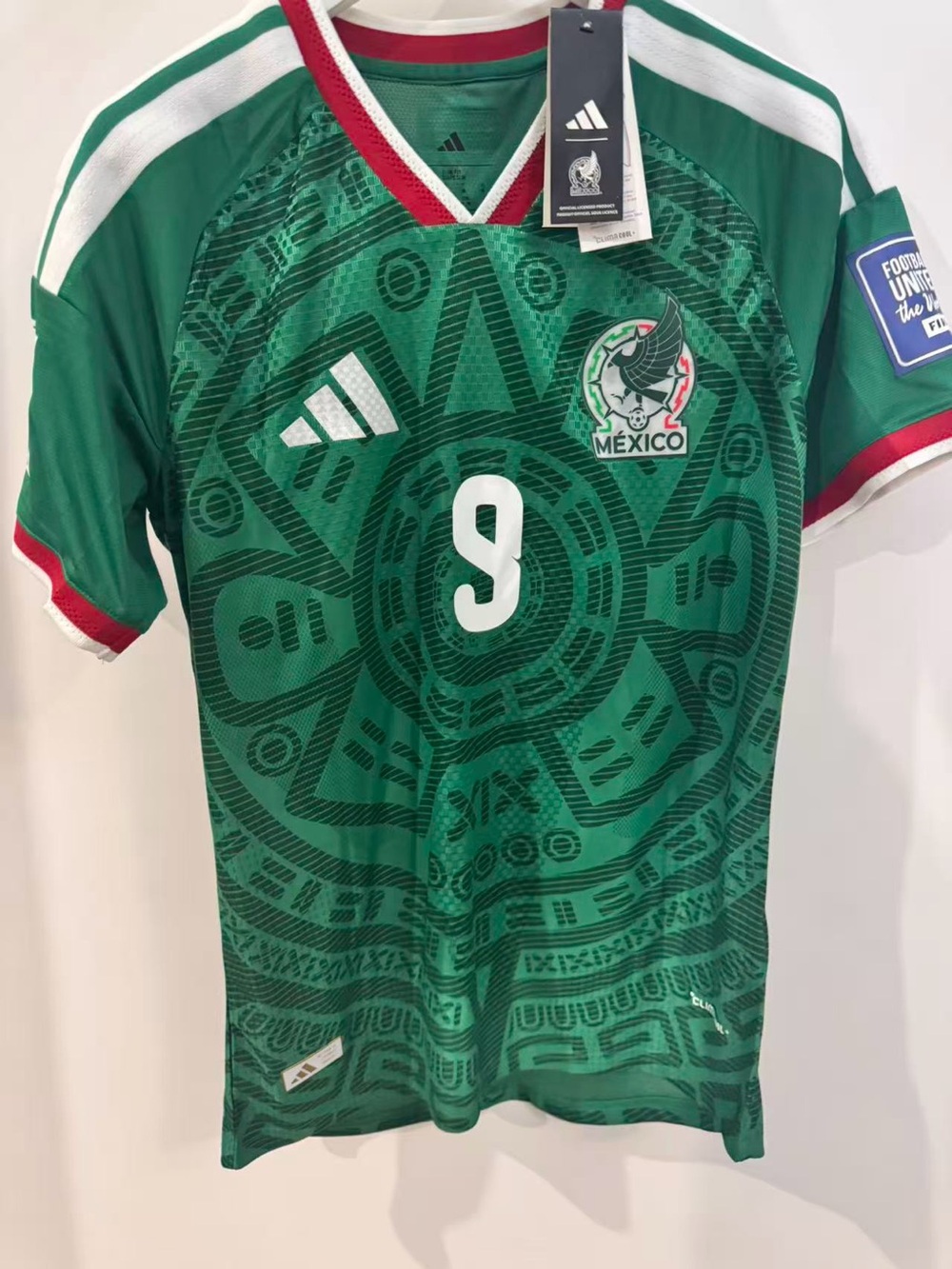 adidas Mexico Green Soccer Jersey #9